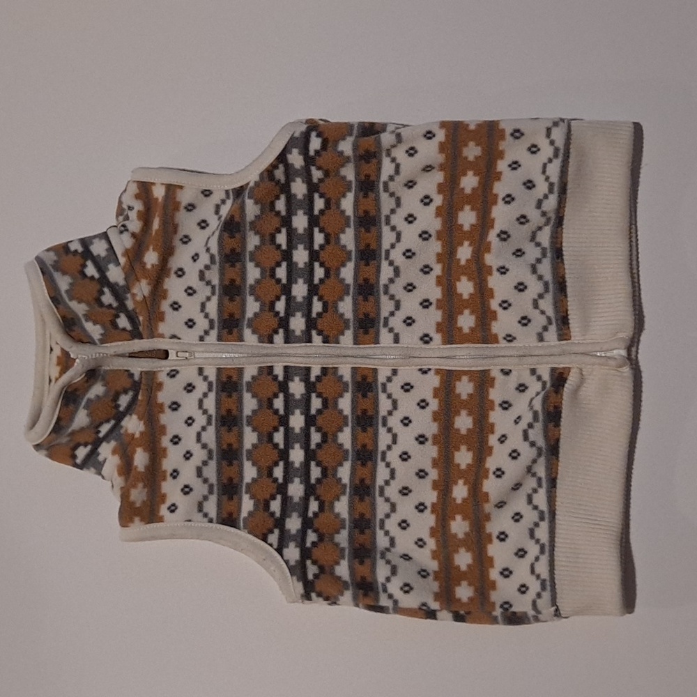 Carter's Geometric Patterned Hoodie - Brown, White, and Gray